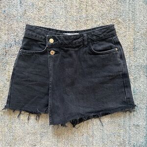 Denim Skort Black Size S